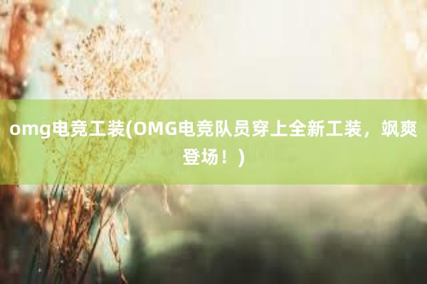 omg电竞工装(OMG电竞队员穿上全新工装，飒爽登场！)