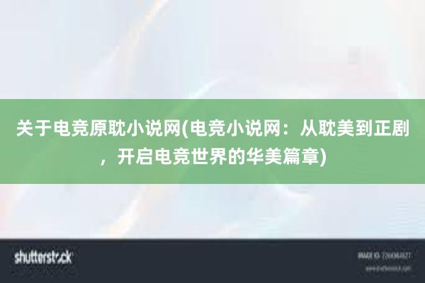 关于电竞原耽小说网(电竞小说网：从耽美到正剧，开启电竞世界的华美篇章)