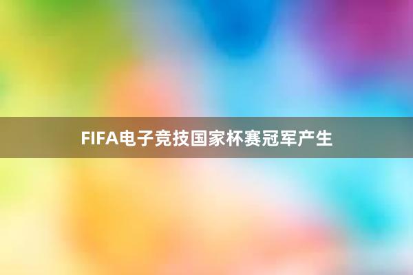 FIFA电子竞技国家杯赛冠军产生