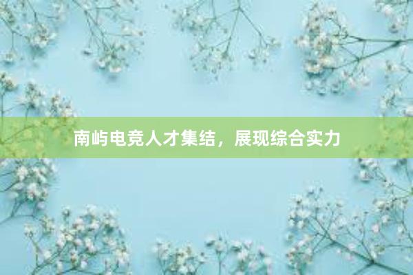 南屿电竞人才集结，展现综合实力