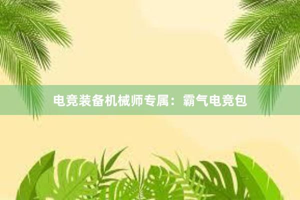 电竞装备机械师专属：霸气电竞包