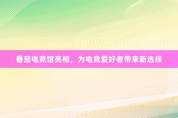 番茄电竞馆亮相，为电竞爱好者带来新选择