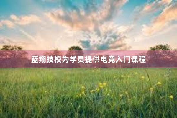 蓝翔技校为学员提供电竞入门课程